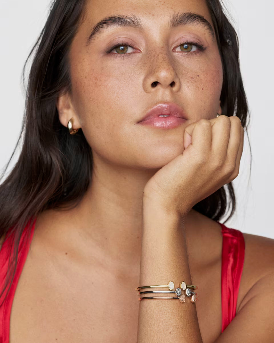 Kendra Scott: Emilie Cuff Bracelet in Gold Iridescent Drusy - The Vogue Boutique