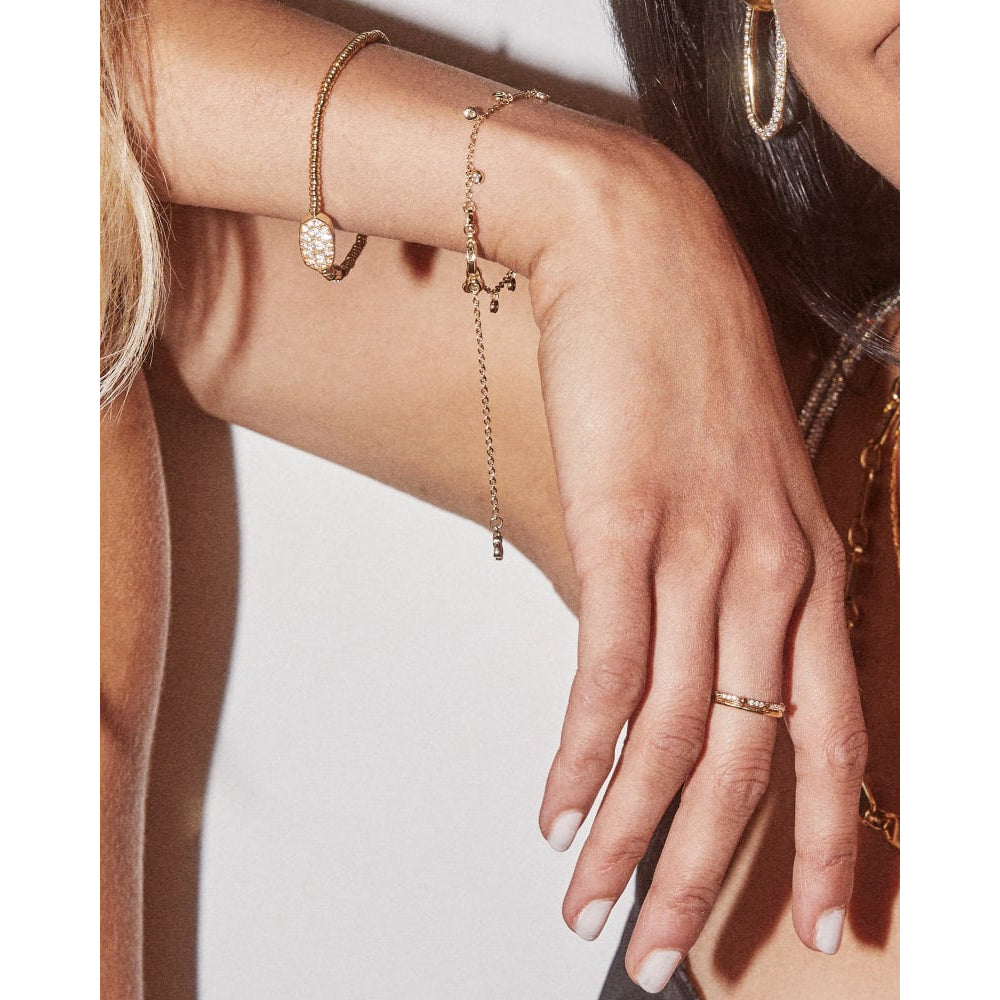 Kendra Scott: Grayson Crystal Stretch Bracelet in gold