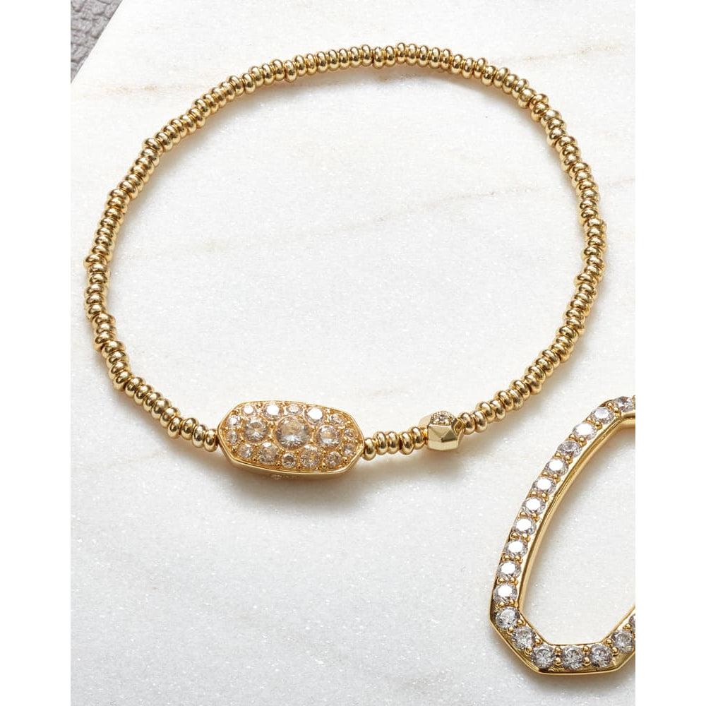 Kendra Scott: Grayson Crystal Stretch Bracelet in gold