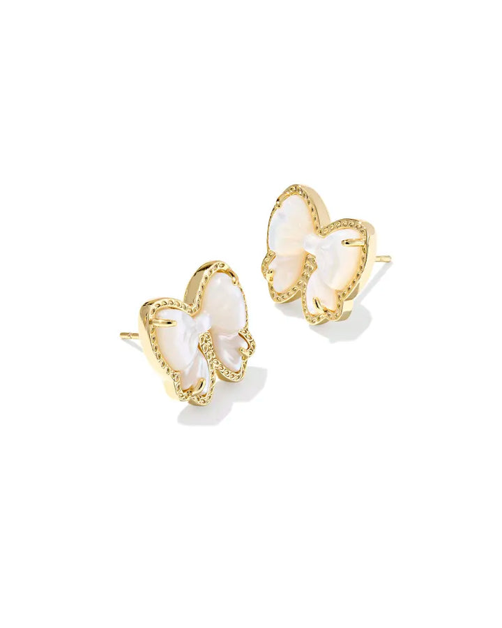 Kendra Scott: Haley Bow Earring in Gold Ivory