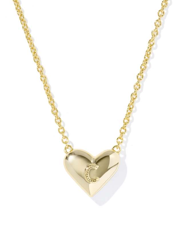 Kendra Scott: Heart Letter C Short Pendant Necklace