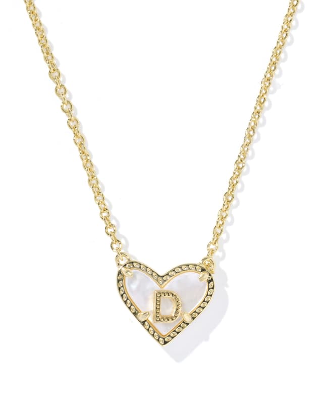 Kendra Scott: Heart Letter D Short Pendant Necklace