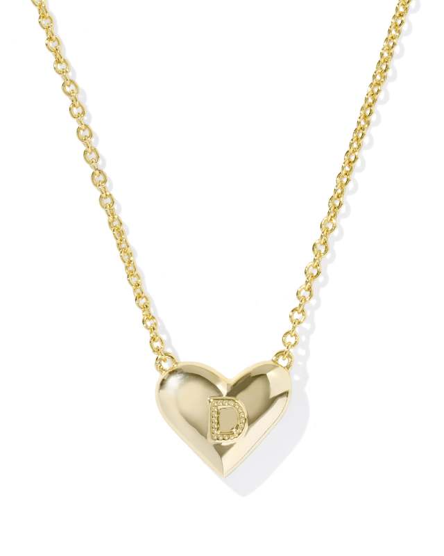 Kendra Scott: Heart Letter D Short Pendant Necklace