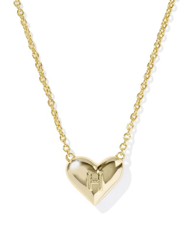Kendra Scott: Heart Letter H Short Pendant Necklace