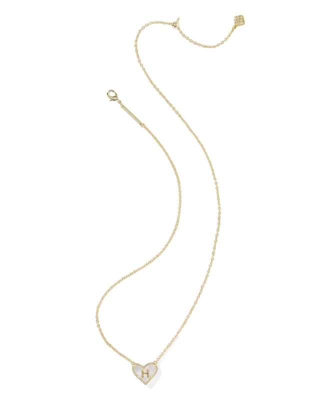 Kendra Scott: Heart Letter H Short Pendant Necklace