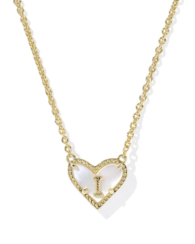 Kendra Scott: Heart Letter I Short Pendant Necklace