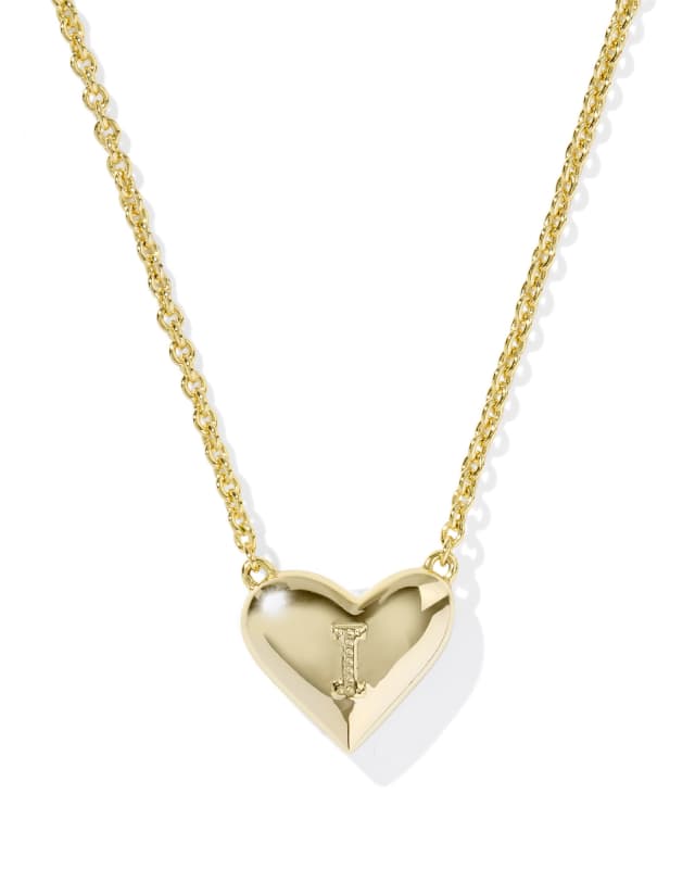 Kendra Scott: Heart Letter I Short Pendant Necklace
