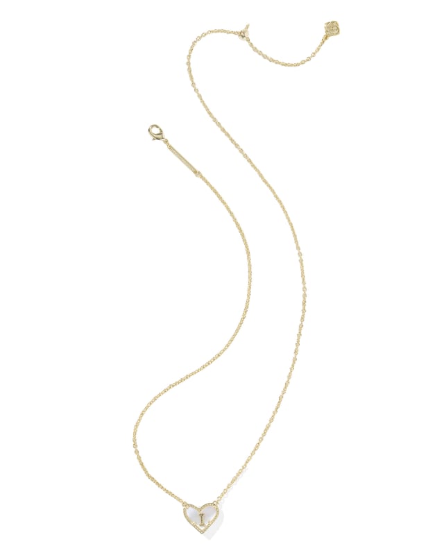 Kendra Scott: Heart Letter I Short Pendant Necklace