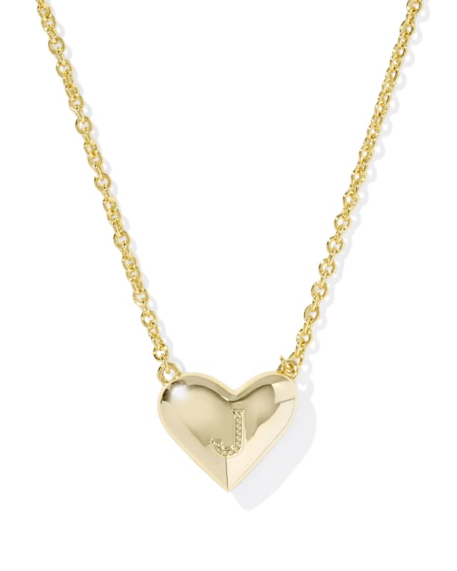 Kendra Scott: Heart Letter J Short Pendant Necklace