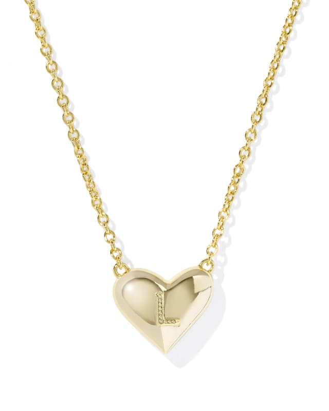 Kendra Scott: Heart Letter L Short Pendant Necklace