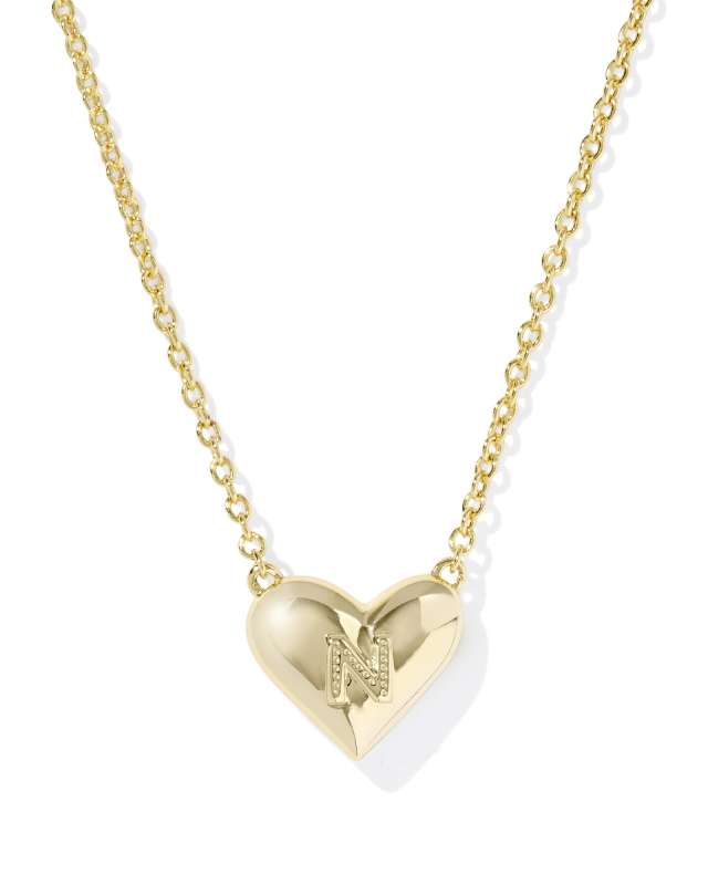 Kendra Scott: Heart Letter N Short Pendant Necklace