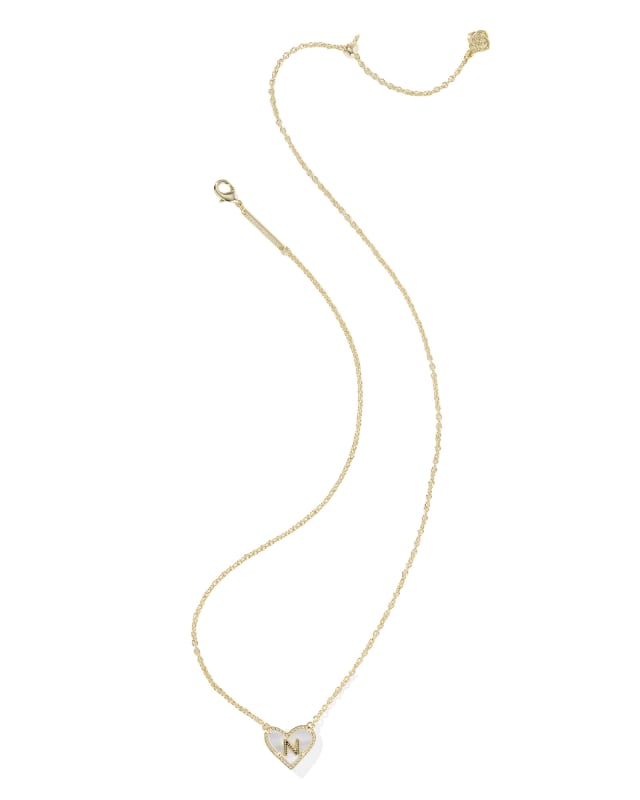 Kendra Scott: Heart Letter N Short Pendant Necklace