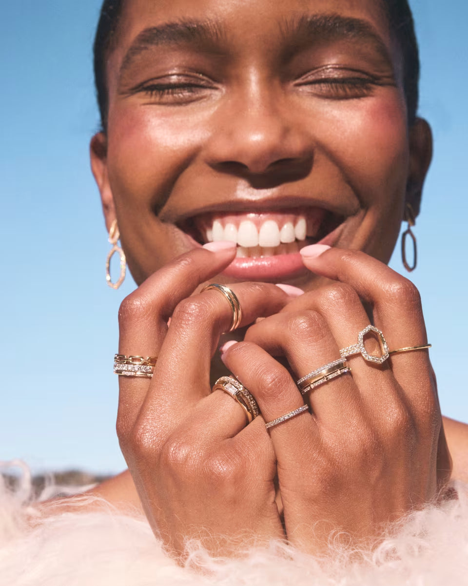 Kendra Scott: Juliette Gold Band Ring in White Gold