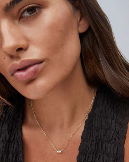 Kendra Scott: Juliette Pendant Necklace in Gold White Crystal