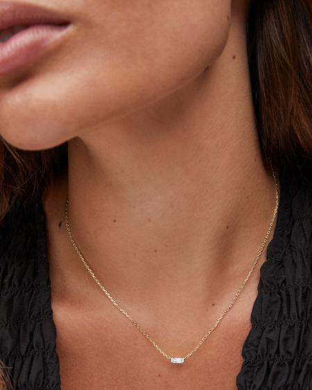 Kendra Scott: Juliette Pendant Necklace in Gold White Crystal