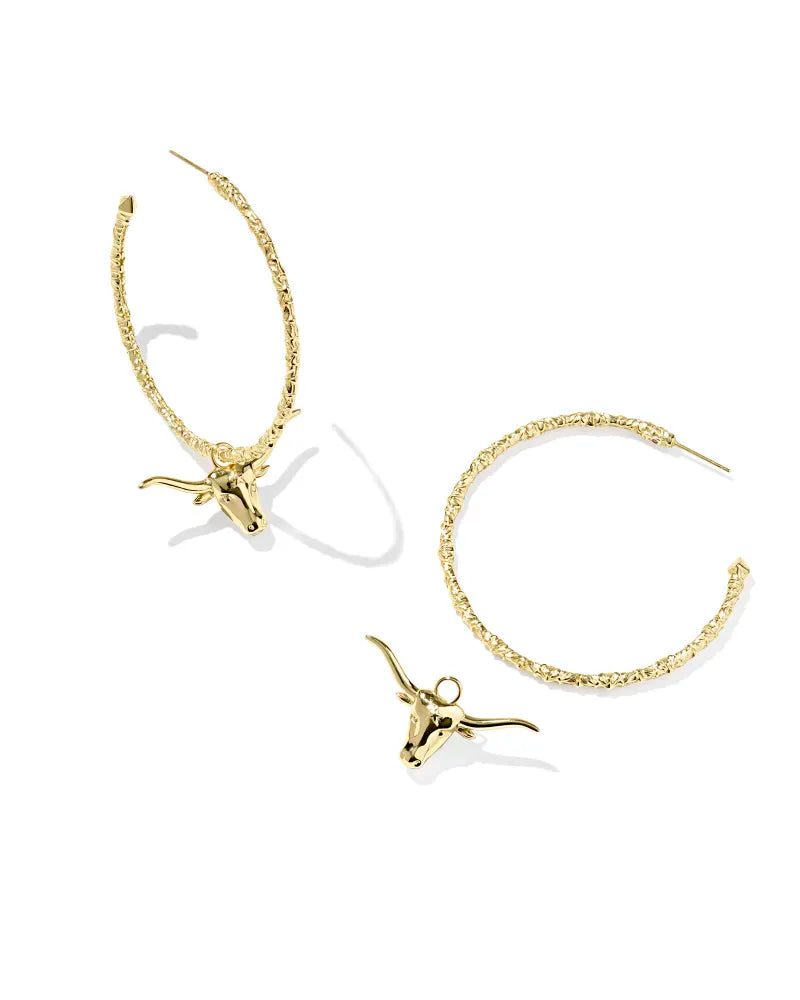 Kendra Scott: Longhorn Hoop Earring in Gold
