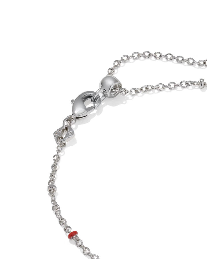 Kendra Scott: Mini Cassidy Delicate Chain Bracelet in Silver Cobalt Blue Illusion