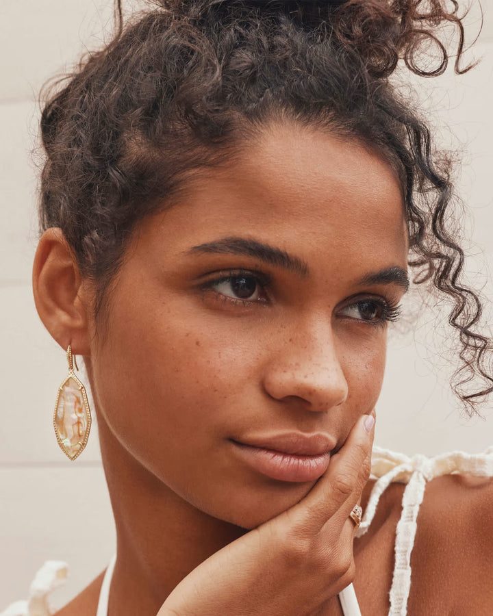 Kendra Scott: Ophelia Drop Earrings in Gold Iridescent Abalone