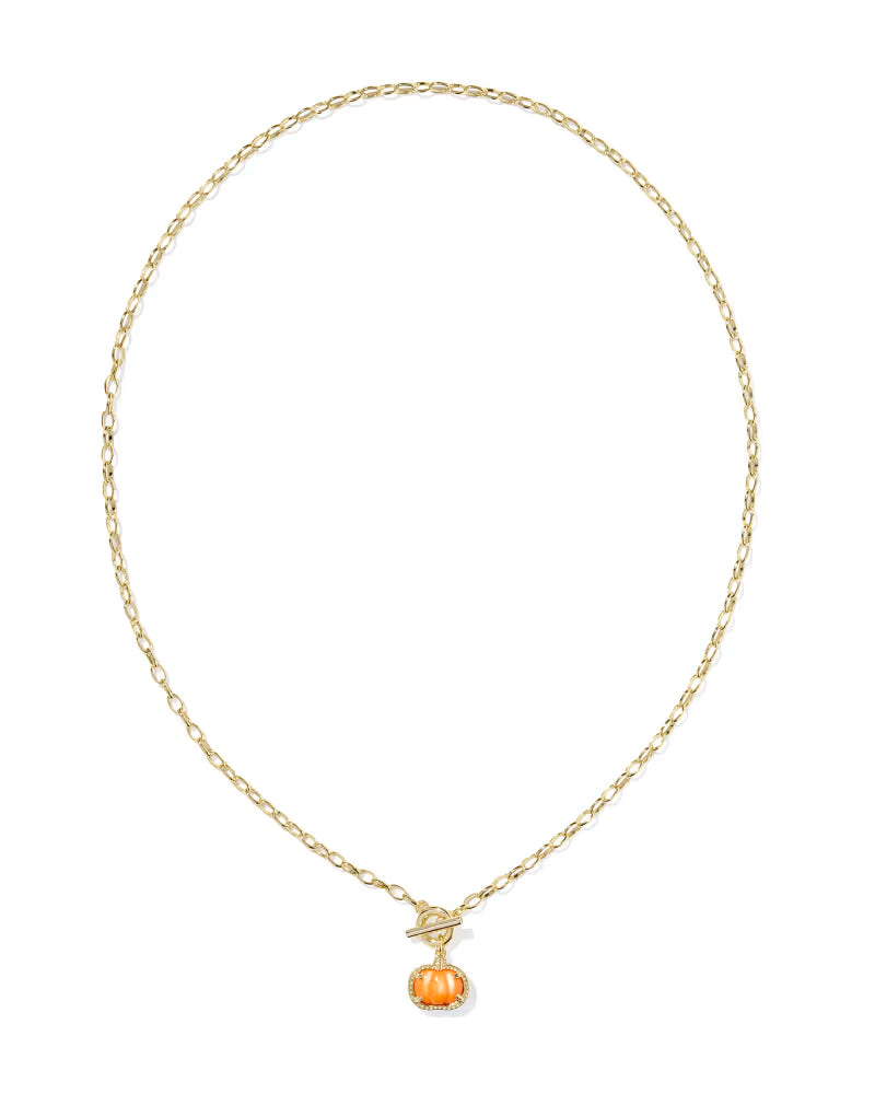 Kendra Scott: Pumpkin Link And Chain Necklace in Gold