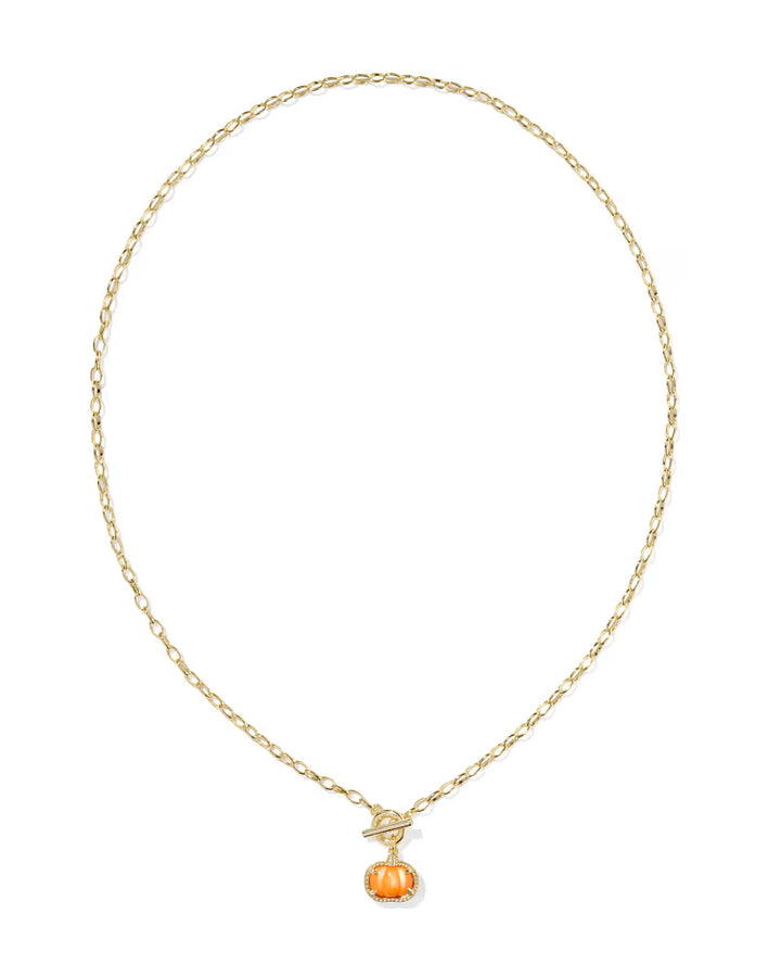 Kendra Scott: Pumpkin Link And Chain Necklace in Gold