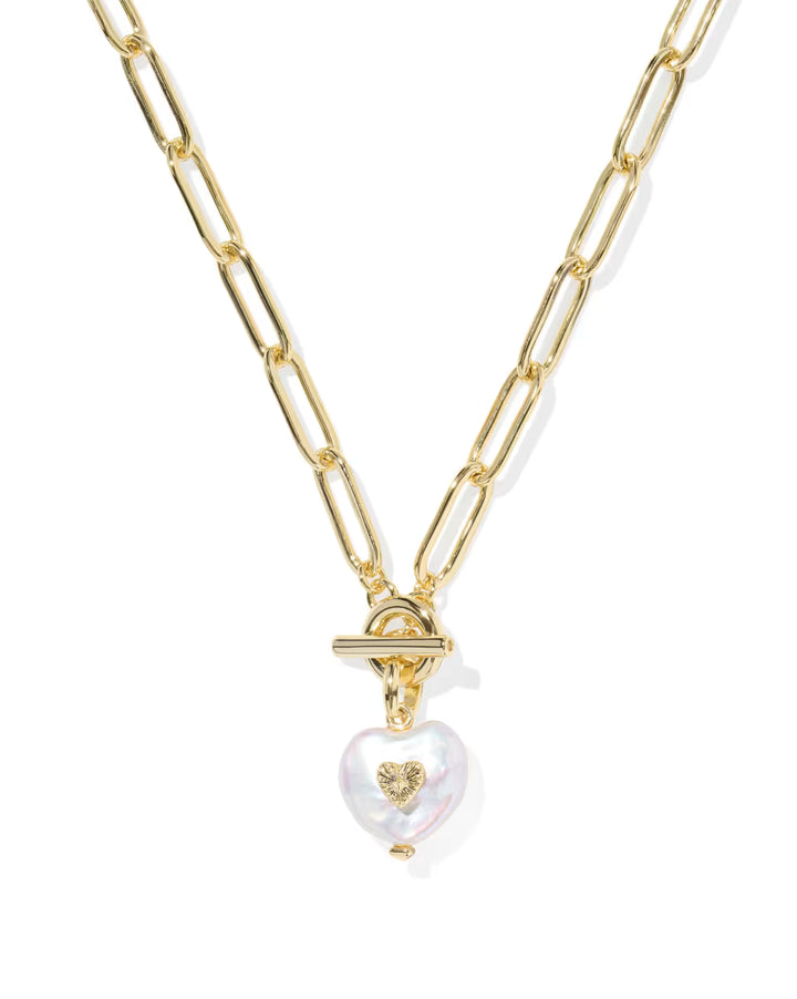 Kendra Scott: Sasha Heart Short Pendant Necklace in Gold