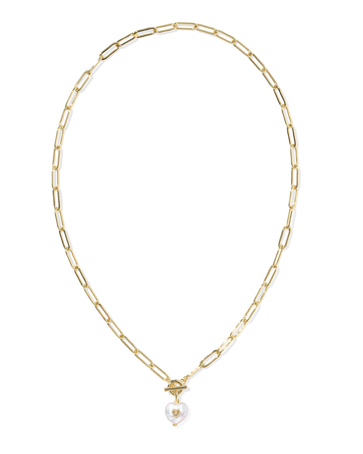 Kendra Scott: Sasha Heart Short Pendant Necklace in Gold