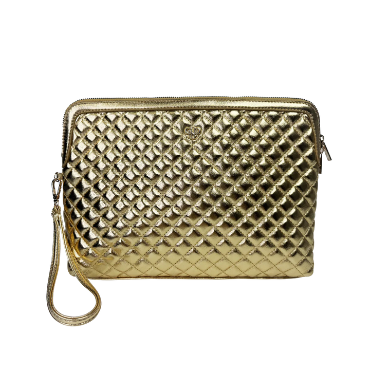 PurseN: Wristlet Makeup Case in Gold