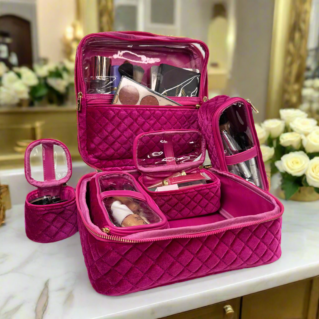 PurseN: Mini Diva Case in Fuchsia Velvet (MDCFV08) - The Vogue Boutique