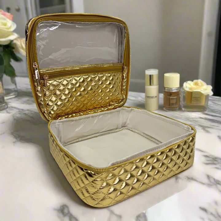 PurseN: Mini Diva Makeup Case in Gold
