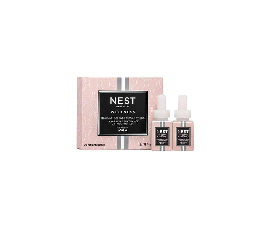 Nest New York Wellness Himalayan Salt and Rosewater Pura smart home diffuser refill pods set of two