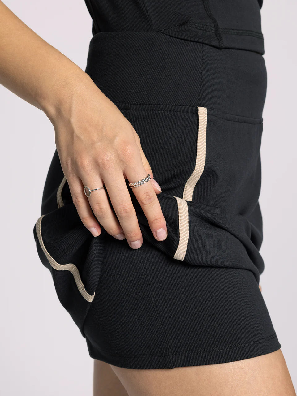Thread & Supply: Carlton Skort in Black Oak Rib