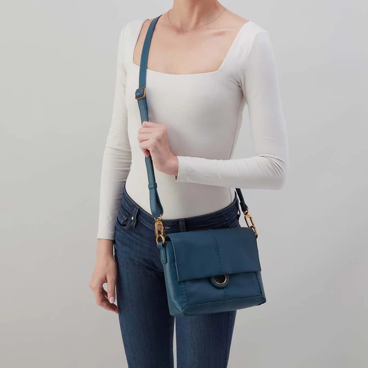 Hobo: Austin Flap Crossbody in Peacock Feather