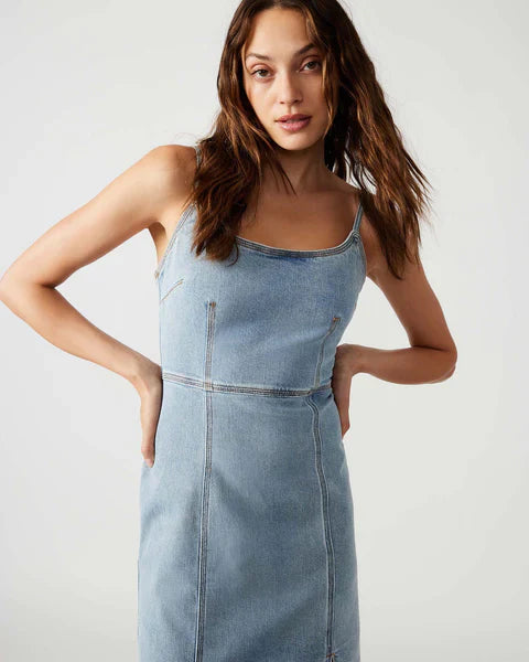 Steve Madden: Giselle Dress in Blue Denim