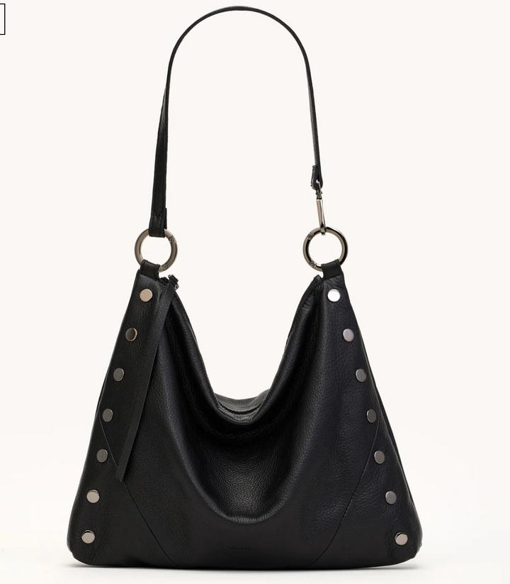 Hammitt: Kyle Large Black Bag with Gunmetal