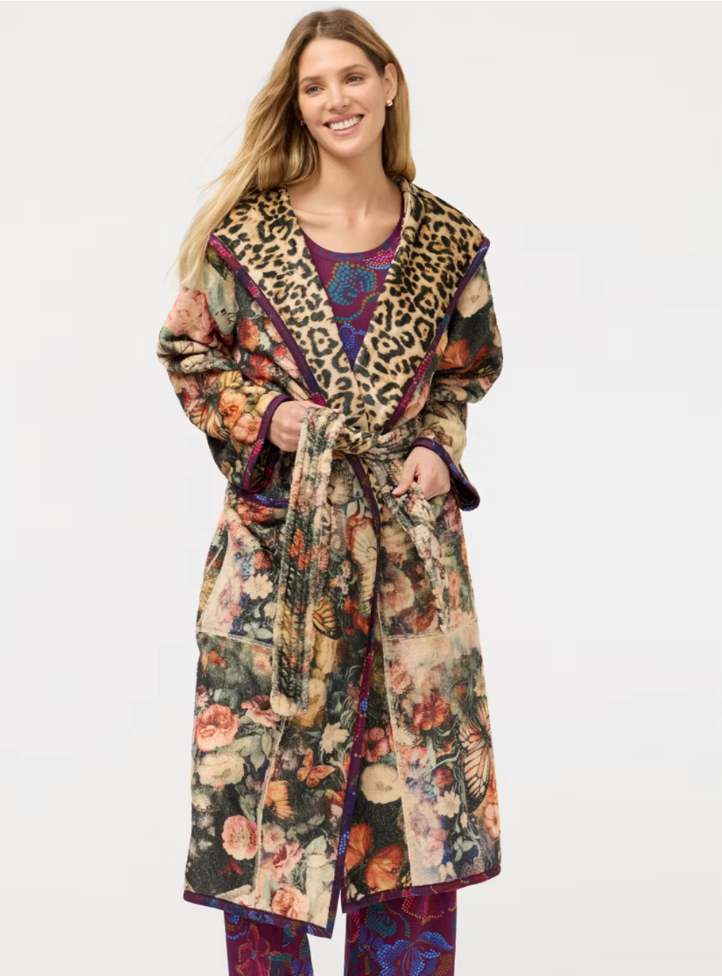 Johnny Was: Aditi Robe (Reversible) in Leopard