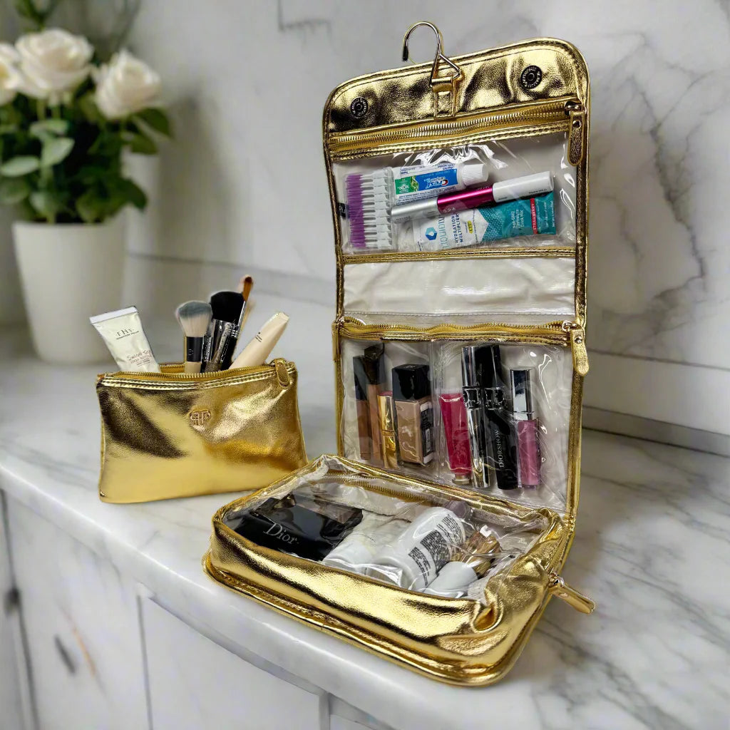 PurseN: Getaway Toiletry Case in Gold