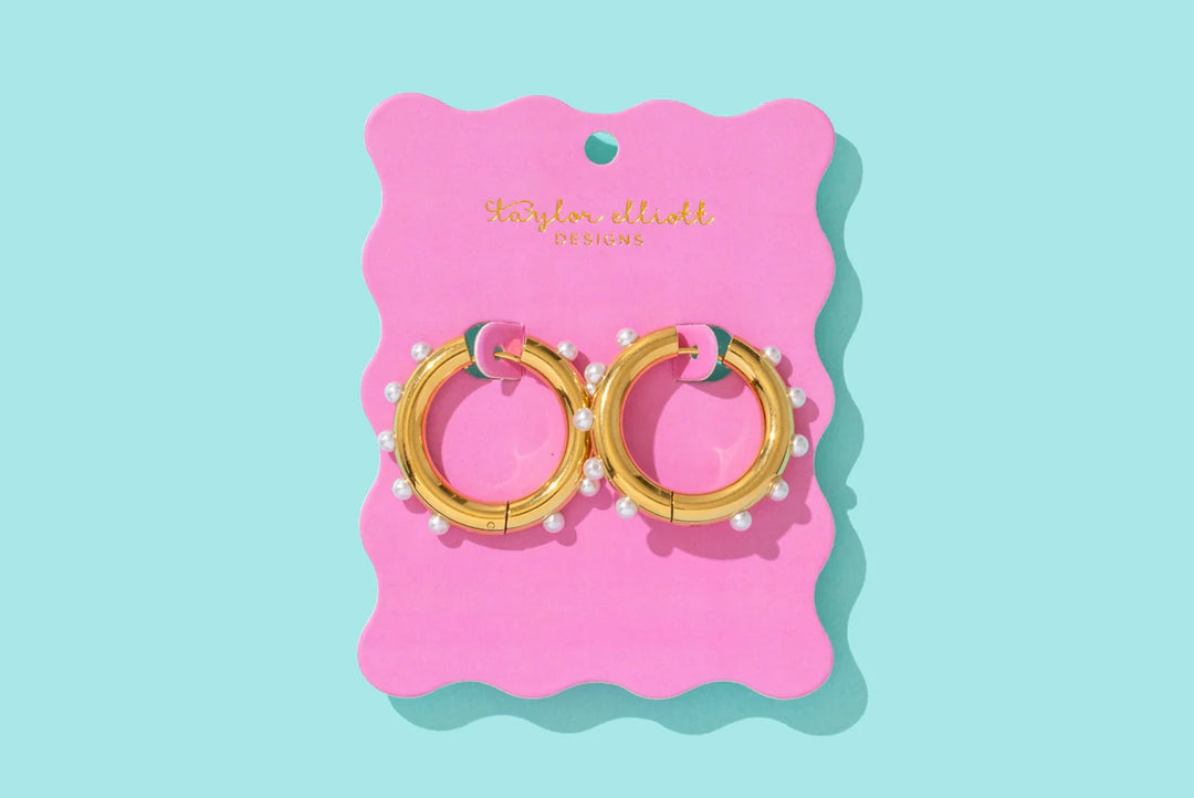 Taylor Elliott Designs: Lola Large Huggie Earrings