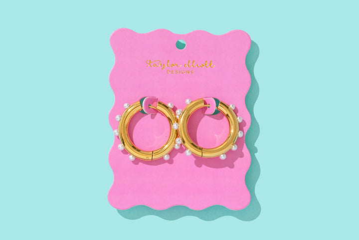 Taylor Elliott Designs: Lola Large Huggie Earrings