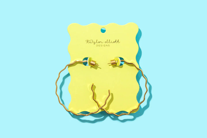 Taylor Elliott Designs: Cassie Wavy Large Hoop Earrings