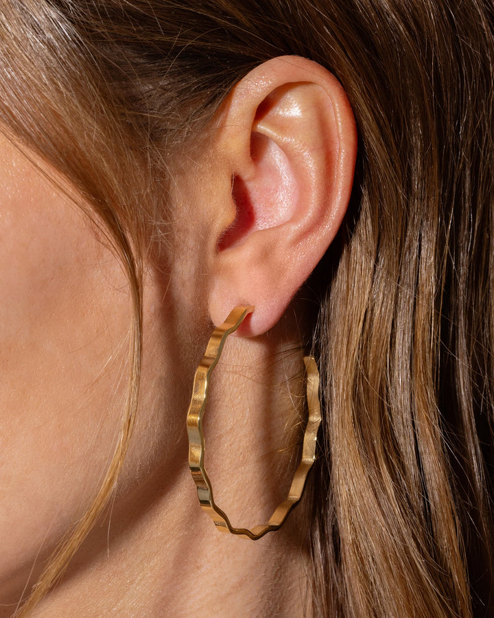 Taylor Elliott Designs: Cassie Wavy Large Hoop Earrings