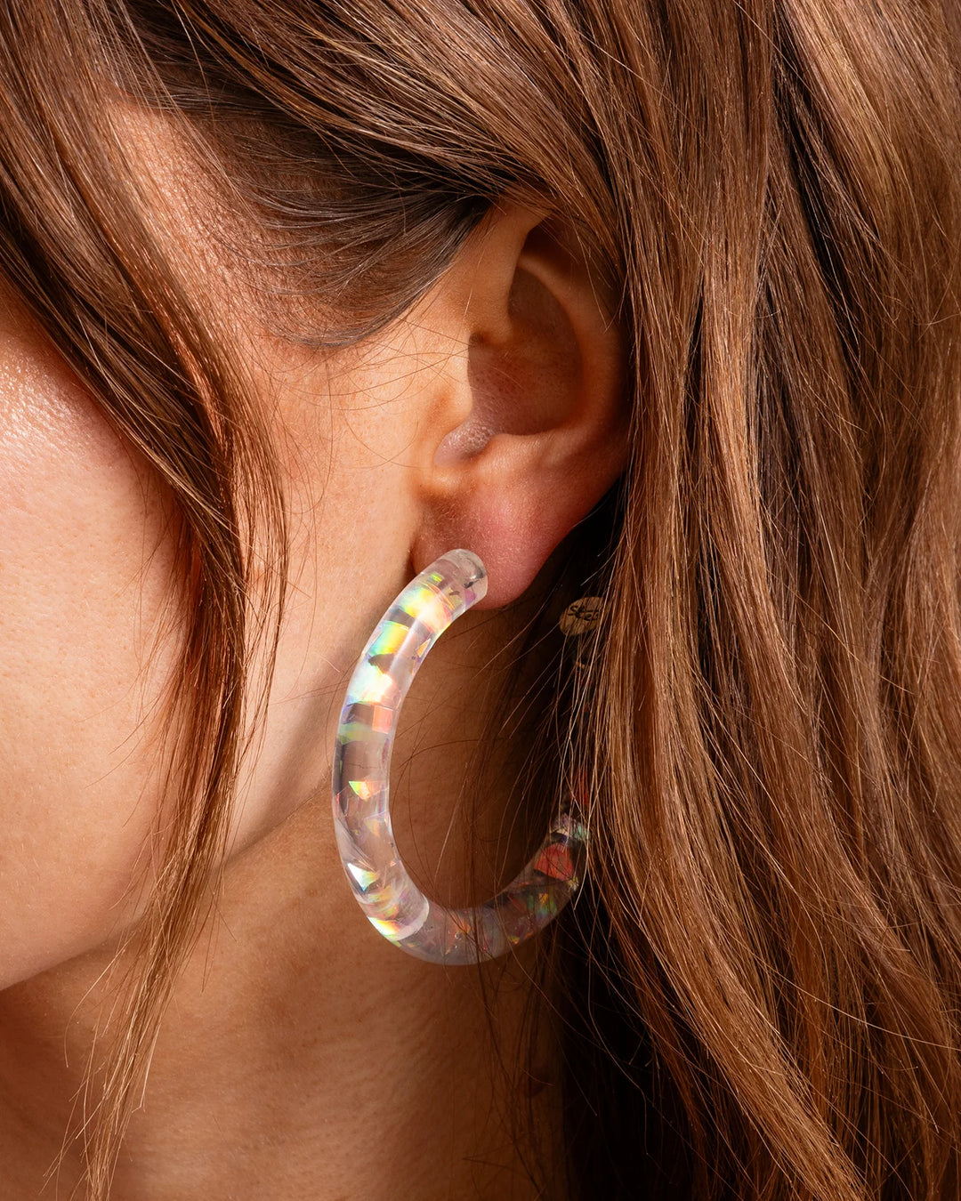 Taylor Elliott: Confetti Hoops in Iridescent (E-73)