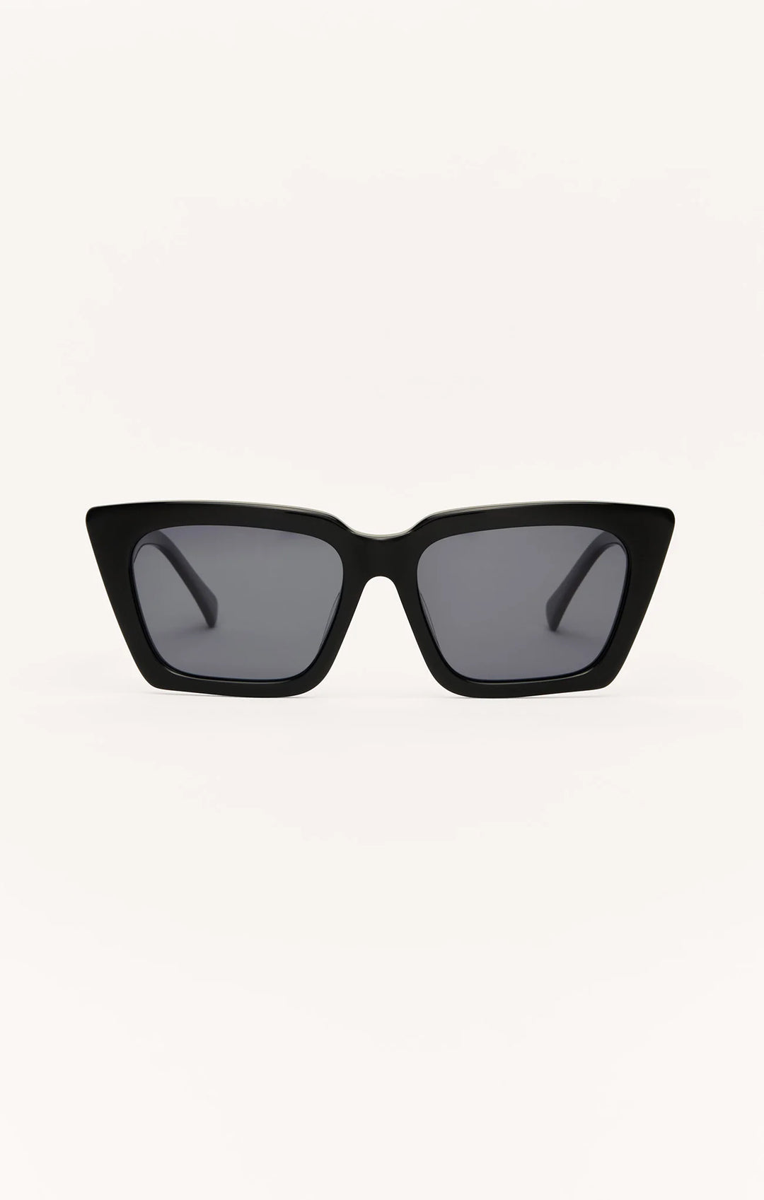Z Supply: Feel Good Sunglass in Polished Black Grey