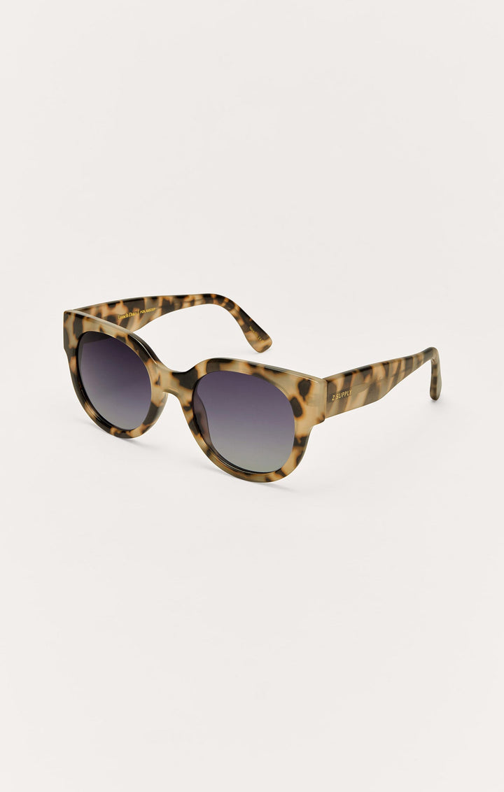Z Supply Lunch Date sunglasses in light tortoise frame with gradient polarized lenses
