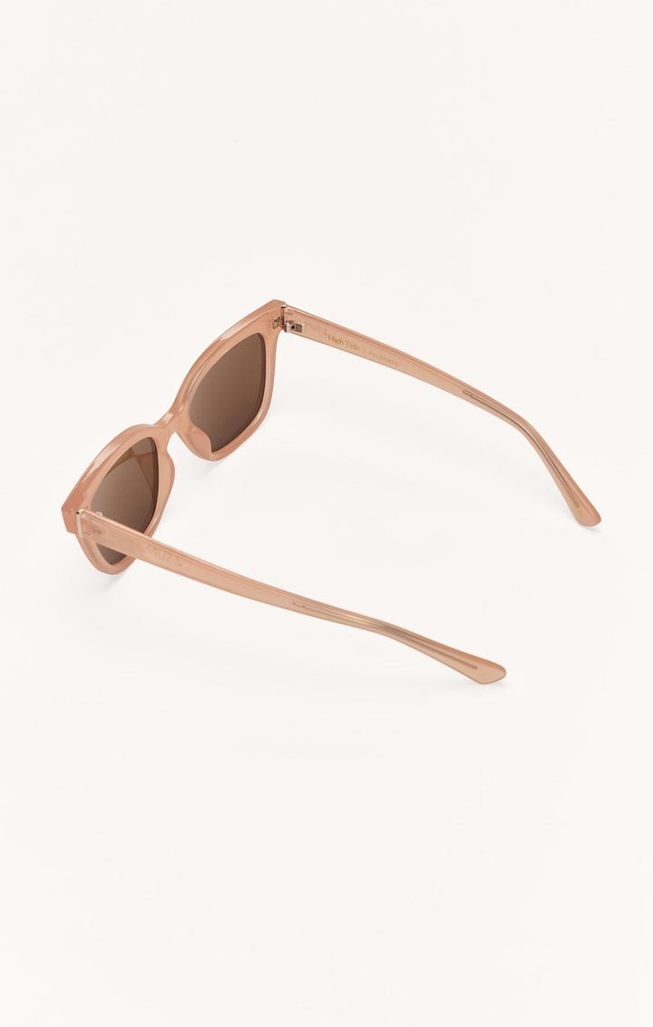 Z Supply High Tide sunglasses in taupe with gradient polarized brown lenses, side view