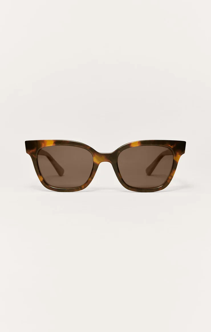 Z Supply High Tide sunglasses in brown tortoise acetate frame with brown polarized lenses