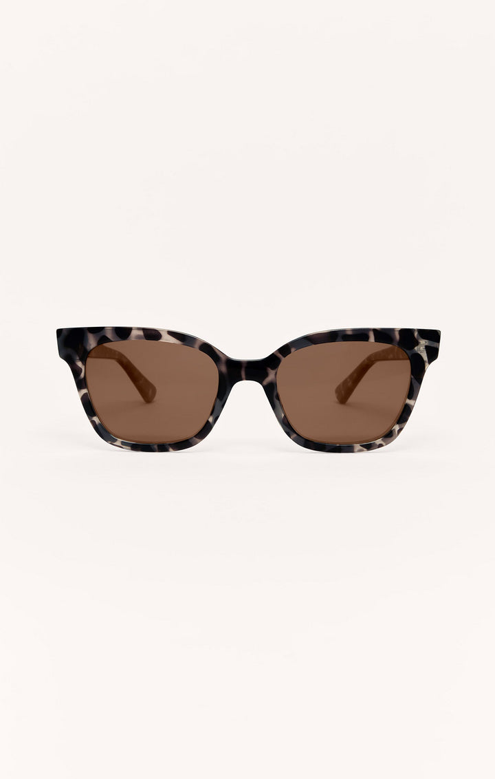 Z Supply High Tide sunglasses in taupe tortoise frame with brown polarized lenses