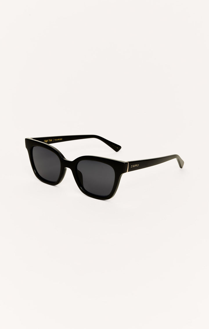 Z Supply High Tide polarized sunglasses in polished black with dark grey lenses