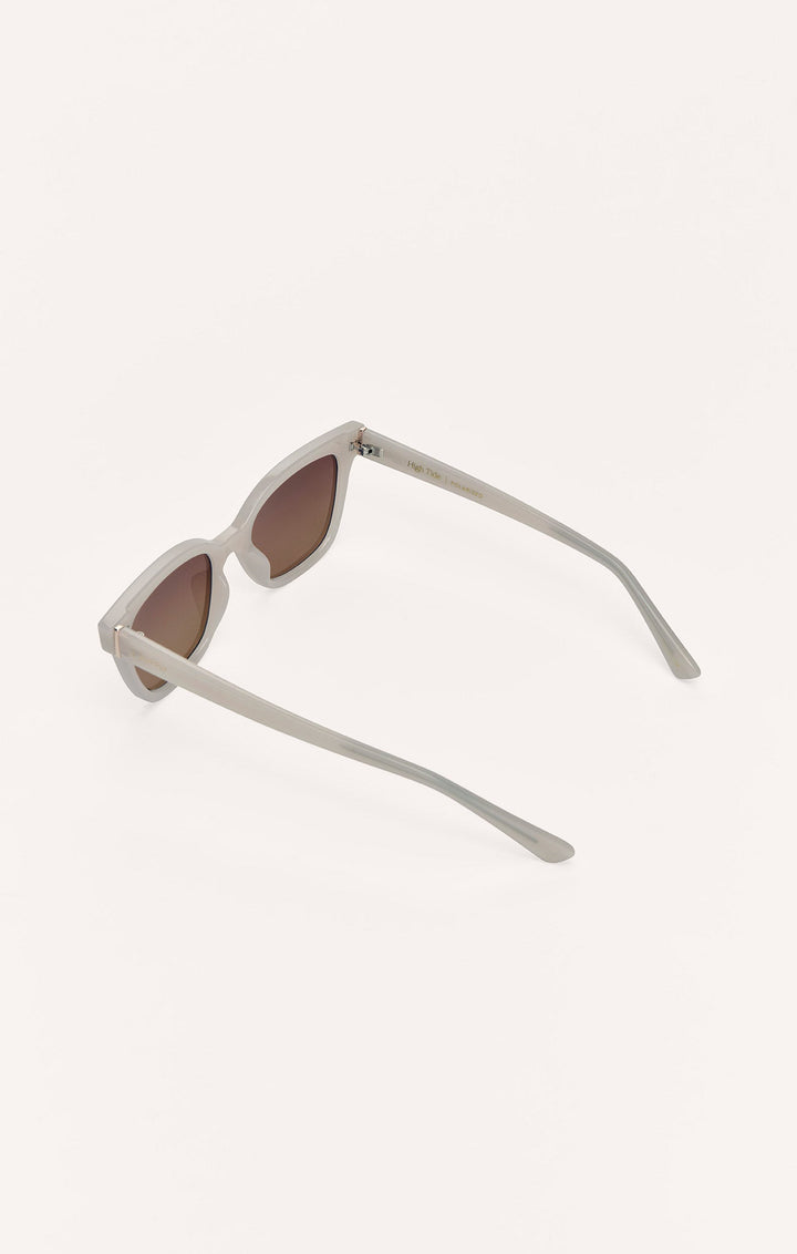 Z Supply High Tide sunglasses in taupe with brown gradient polarized lenses, side view