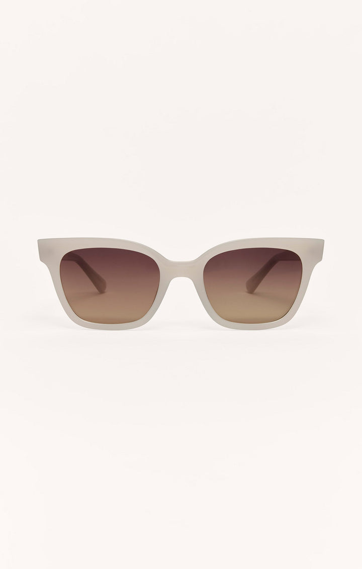 Z Supply High Tide sunglasses in taupe matte frame with brown gradient polarized lenses