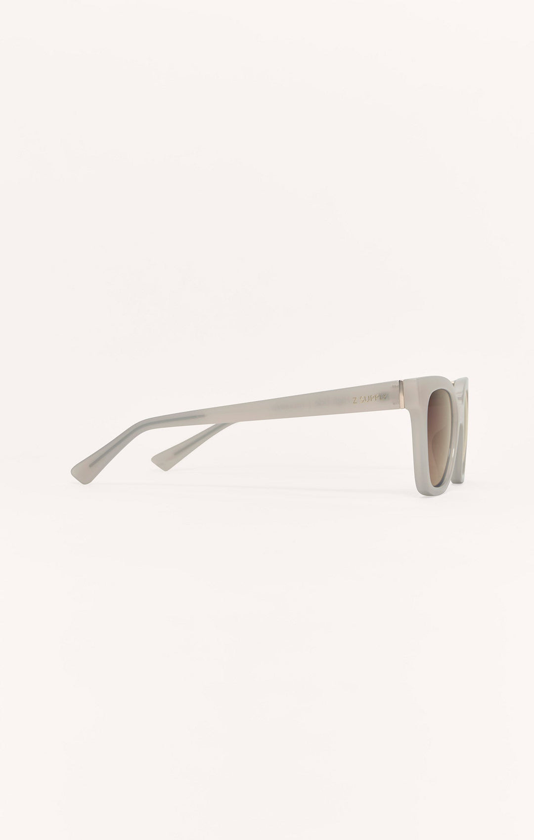 Z Supply High Tide sunglasses in taupe with gradient polarized lenses, side profile view